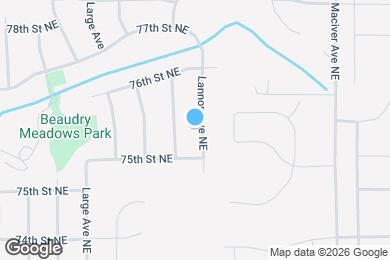 Map image of the property - 7535 Lannon Ave NE