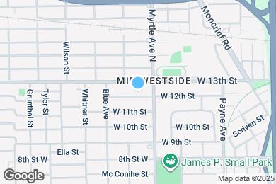 Map image of the property - 1335 W 12th St