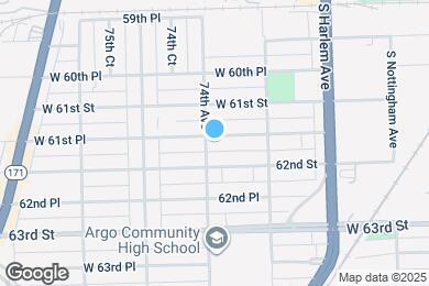 Map image of the property - 7337 W 61st Pl