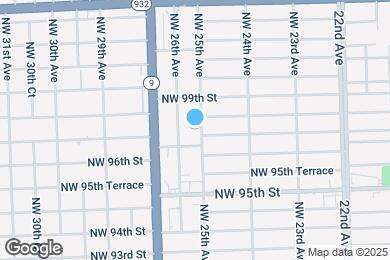 Map image of the property - 9728 NW 25th Ave