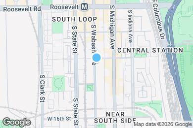 Map image of the property - 1411 S Wabash Ave