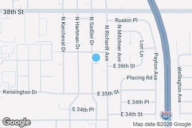 Map image of the property - 3645 N Sadlier Dr