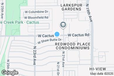 Map image of the property - 2122 W Shaw Butte Dr