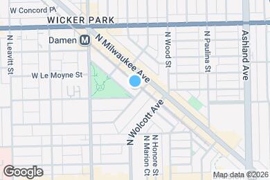 Map image of the property - 1407 N Wicker Park Ave
