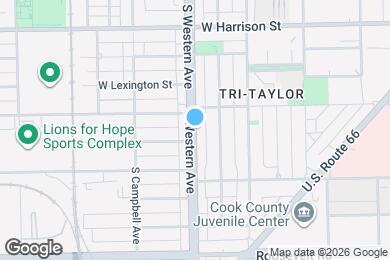 Map image of the property - 821 S Western Ave