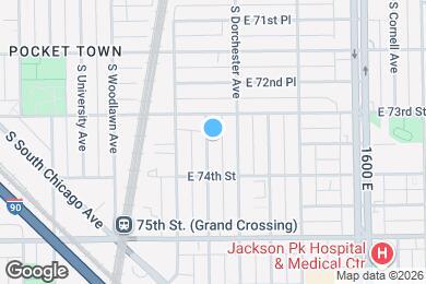 Map image of the property - 7321 S Kenwood Ave