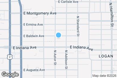 Map image of the property - 408 E Baldwin Ave