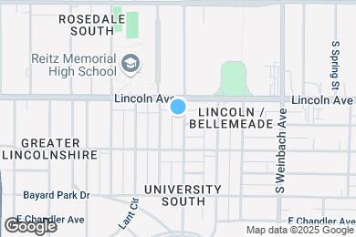 Map image of the property - 619 S Rotherwood Ave