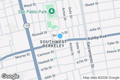 Map image of the property - 1323 Ashby Ave