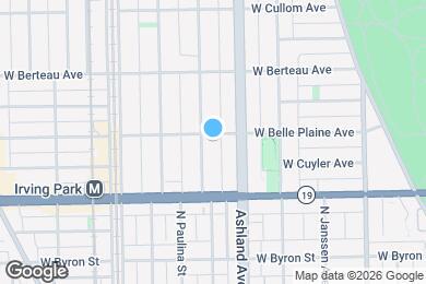 Map image of the property - 1631 W Belle Plaine Ave