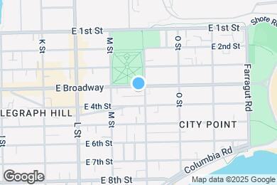 Map image of the property - 821 E Broadway