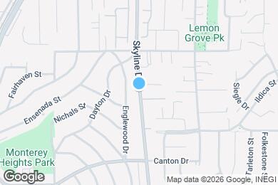 Map image of the property - 1942 Skyline Dr