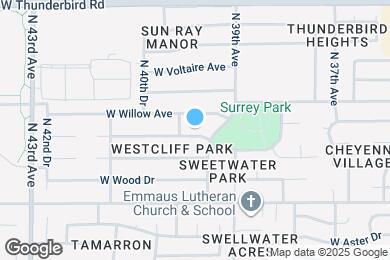 Map image of the property - 3912 W Pershing Ave