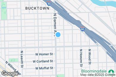 Map image of the property - 2029 N Damen Ave