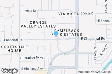 Map image of the property - 7026 E Chaparral Rd