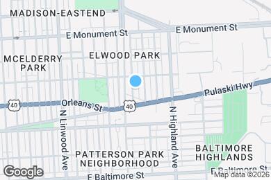Map image of the property - 415 N East Ave