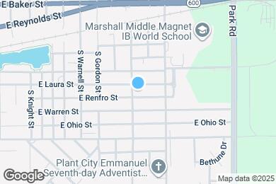 Map image of the property - 1404 E Renfro St