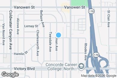Map image of the property - 6556 Beeman Ave