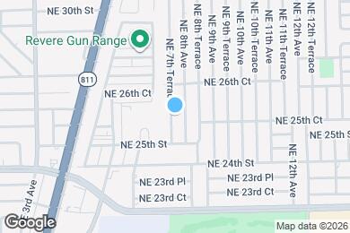 Map image of the property - 2550 NE 7th Terrace
