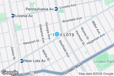 Map image of the property - 349 New Lots Ave