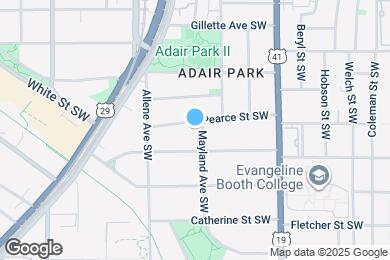 Map image of the property - 728 Pearce St SW