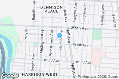Map image of the property - 1211 Harrison Ave