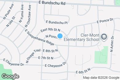Map image of the property - 833 N Ponca Dr