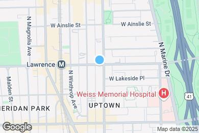 Map image of the property - 1009 W Lawrence Ave