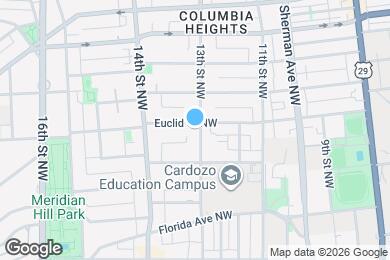 Map image of the property - 1300 Block Euclid St NW
