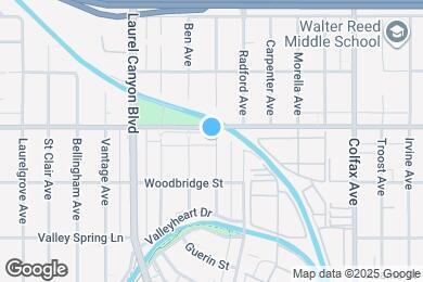 Map image of the property - 11954 Moorpark St