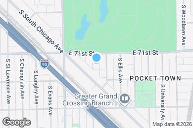 Map image of the property - 7125 S Drexel Ave