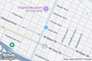 Map image of the property - 21 N Arthur Ashe Blvd