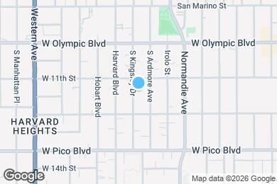 Map image of the property - 1122 S Kingsley Dr