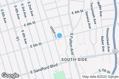 Map image of the property - 106 E 5th St