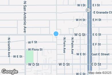 Map image of the property - 627 N Vine Ave