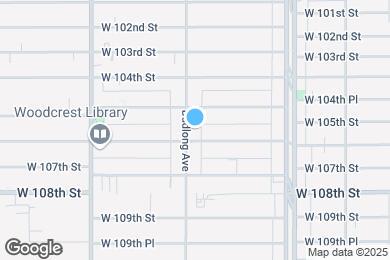 Map image of the property - 10526 S Budlong Ave