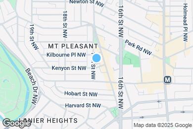 Map image of the property - 1615 Kenyon St NW