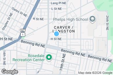 Map image of the property - 1734 H St NE