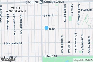 Map image of the property - 6504 S Maryland Ave