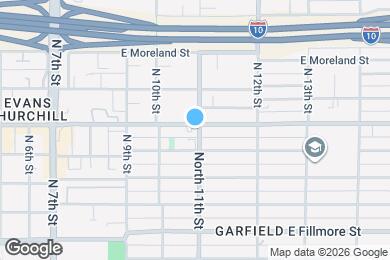 Map image of the property - 1031 E Roosevelt St