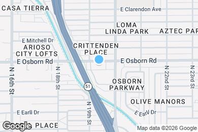 Map image of the property - 1921 E Osborn Rd