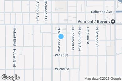 Map image of the property - 156 N Mariposa Ave