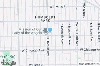 Map image of the property - 909 N Hamlin Ave