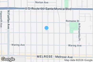 Map image of the property - 909 N Sierra Bonita Ave