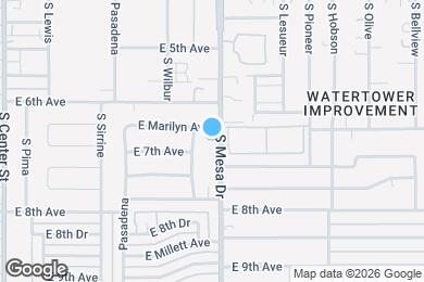 Map image of the property - 644 S Mesa Dr