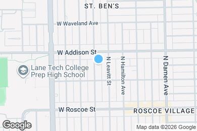 Map image of the property - 3531 N Bell Ave