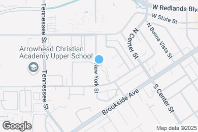 Map image of the property - Las Casitas Apartments - Redlands, CA