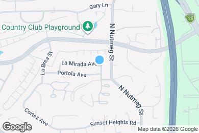 Map image of the property - 1121 La Mirada Ave