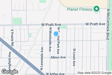 Map image of the property - 6710 N Central Park Ave