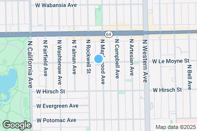 Map image of the property - 1456 N Maplewood Ave